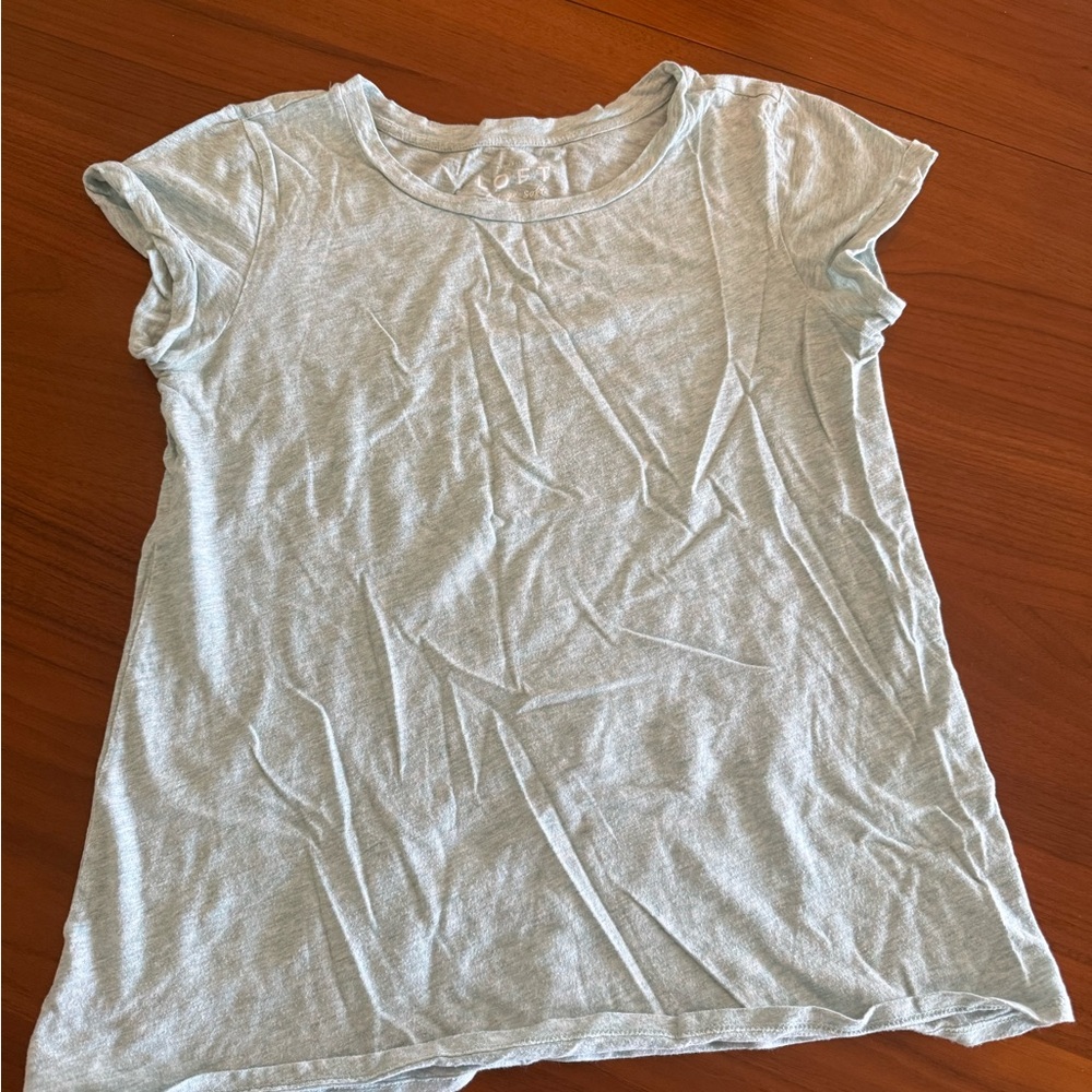 LOFT Light Blue Vintage Soft Tee